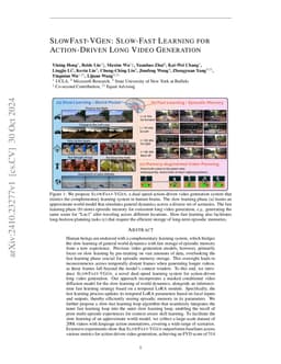 SlowFast-VGen: Slow-Fast Learning for Action-Driven Long Video
  Generation