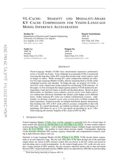VL-Cache: Sparsity and Modality-Aware KV Cache Compression for
  Vision-Language Model Inference Acceleration
