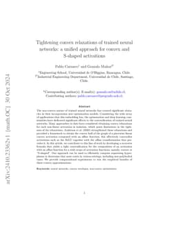 Tightening convex relaxations of trained neural networks: a unified
  approach for convex and S-shaped activations