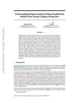 Understanding Representation of Deep Equilibrium Models from Neural
  Collapse Perspective