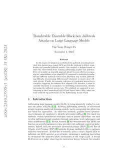 Transferable Ensemble Black-box Jailbreak Attacks on Large Language
  Models