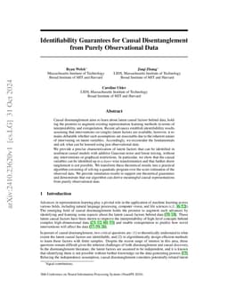Identifiability Guarantees for Causal Disentanglement from Purely
  Observational Data