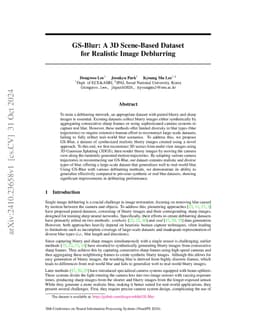 GS-Blur: A 3D Scene-Based Dataset for Realistic Image Deblurring