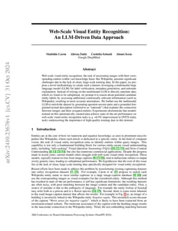 Web-Scale Visual Entity Recognition: An LLM-Driven Data Approach