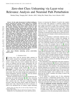 Zero-shot Class Unlearning via Layer-wise Relevance Analysis and
  Neuronal Path Perturbation