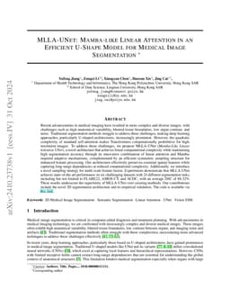 MLLA-UNet: Mamba-like Linear Attention in an Efficient U-Shape Model for
  Medical Image Segmentation