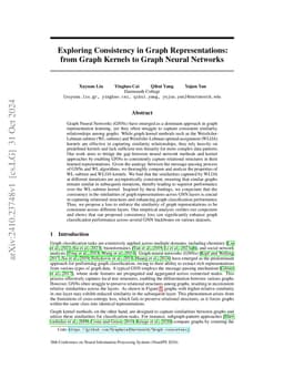 Exploring Consistency in Graph Representations:from Graph Kernels to
  Graph Neural Networks
