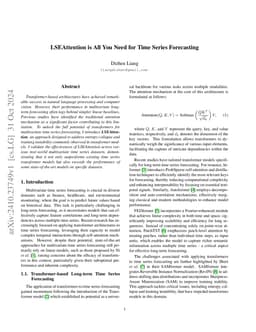 LSEAttention is All You Need for Time Series Forecasting