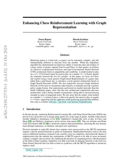 Enhancing Chess Reinforcement Learning with Graph Representation
