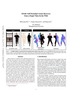 SOAR: Self-Occluded Avatar Recovery from a Single Video In the Wild