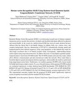 Human Action Recognition (HAR) Using Skeleton-based Spatial Temporal
  Relative Transformer Network: ST-RTR