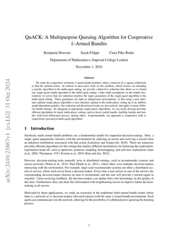 QuACK: A Multipurpose Queuing Algorithm for Cooperative $k$-Armed
  Bandits