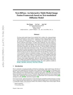 Text-DiFuse: An Interactive Multi-Modal Image Fusion Framework based on
  Text-modulated Diffusion Model