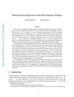 Robust Sparse Regression with Non-Isotropic Designs