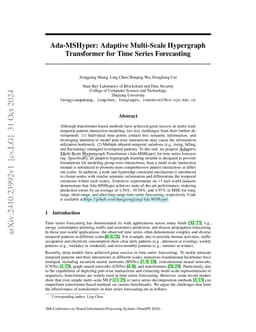 Ada-MSHyper: Adaptive Multi-Scale Hypergraph Transformer for Time Series
  Forecasting