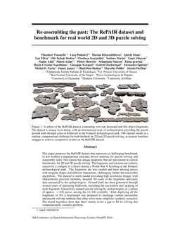 Re-assembling the past: The RePAIR dataset and benchmark for real world
  2D and 3D puzzle solving