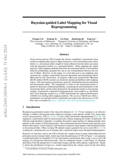 Bayesian-guided Label Mapping for Visual Reprogramming