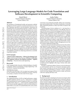 Leveraging Large Language Models for Code Translation and Software Development in Scientific Computing