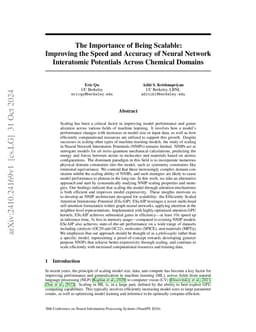 The Importance of Being Scalable: Improving the Speed and Accuracy of
  Neural Network Interatomic Potentials Across Chemical Domains