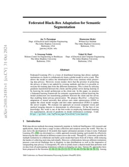 Federated Black-Box Adaptation for Semantic Segmentation