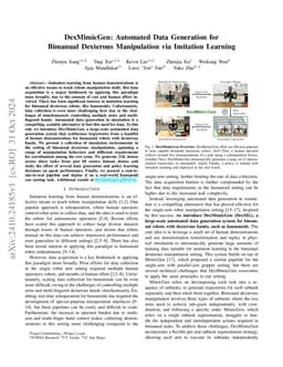 DexMimicGen: Automated Data Generation for Bimanual Dexterous Manipulation via Imitation Learning