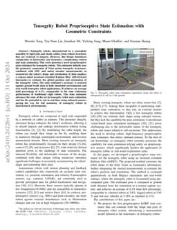 Tensegrity Robot Proprioceptive State Estimation with Geometric Constraints