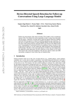 Device-Directed Speech Detection for Follow-up Conversations Using Large
  Language Models