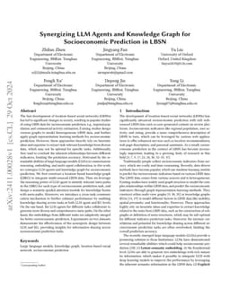 Synergizing LLM Agents and Knowledge Graph for Socioeconomic Prediction
  in LBSN