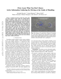 First, Learn What You Don't Know: Active Information Gathering for
  Driving at the Limits of Handling