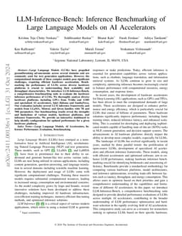 LLM-Inference-Bench: Inference Benchmarking of Large Language Models on
  AI Accelerators