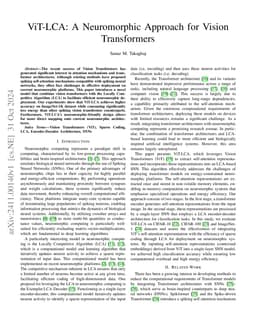 ViT-LCA: A Neuromorphic Approach for Vision Transformers