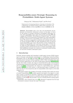 Responsibility-aware Strategic Reasoning in Probabilistic Multi-Agent
  Systems