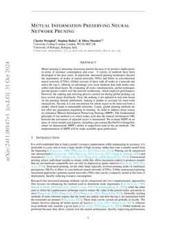 Mutual Information Preserving Neural Network Pruning