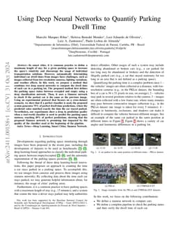 Using Deep Neural Networks to Quantify Parking Dwell Time