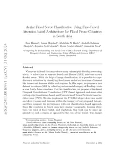 Aerial Flood Scene Classification Using Fine-Tuned Attention-based
  Architecture for Flood-Prone Countries in South Asia