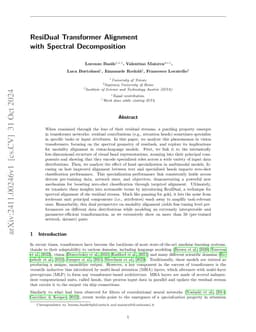 ResiDual Transformer Alignment with Spectral Decomposition