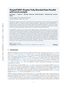 SimpleFSDP: Simpler Fully Sharded Data Parallel with torch.compile