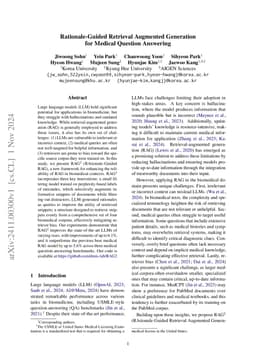 Rationale-Guided Retrieval Augmented Generation for Medical Question
  Answering