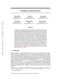 Constant Acceleration Flow