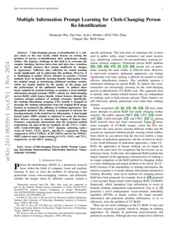 Multiple Information Prompt Learning for Cloth-Changing Person Re-Identification