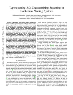 Typosquatting 3.0: Characterizing Squatting in Blockchain Naming Systems