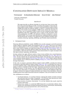 Constrained Diffusion Implicit Models