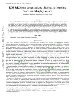 ROSS:RObust decentralized Stochastic learning based on Shapley values