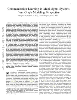 Communication Learning in Multi-Agent Systems from Graph Modeling
  Perspective