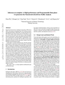 Inference-to-complete: A High-performance and Programmable Data-plane
  Co-processor for Neural-network-driven Traffic Analysis
