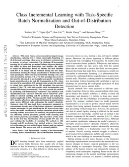 Class Incremental Learning with Task-Specific Batch Normalization and
  Out-of-Distribution Detection
