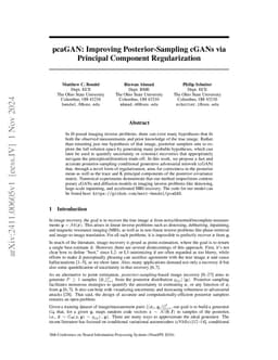 pcaGAN: Improving Posterior-Sampling cGANs via Principal Component
  Regularization