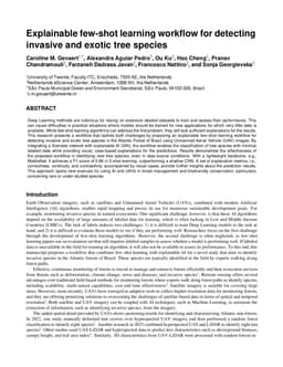 Explainable few-shot learning workflow for detecting invasive and exotic
  tree species