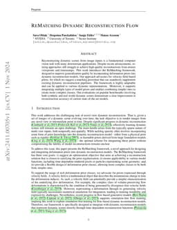 ReMatching Dynamic Reconstruction Flow