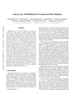 Debiasify: Self-Distillation for Unsupervised Bias Mitigation